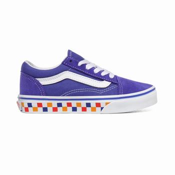 Gyerek Vans Tri Checkerboard Old Skool Tornacipő VA1862034 Királykék/Fehér